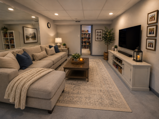 Here's an AI version of what the family room could look like.