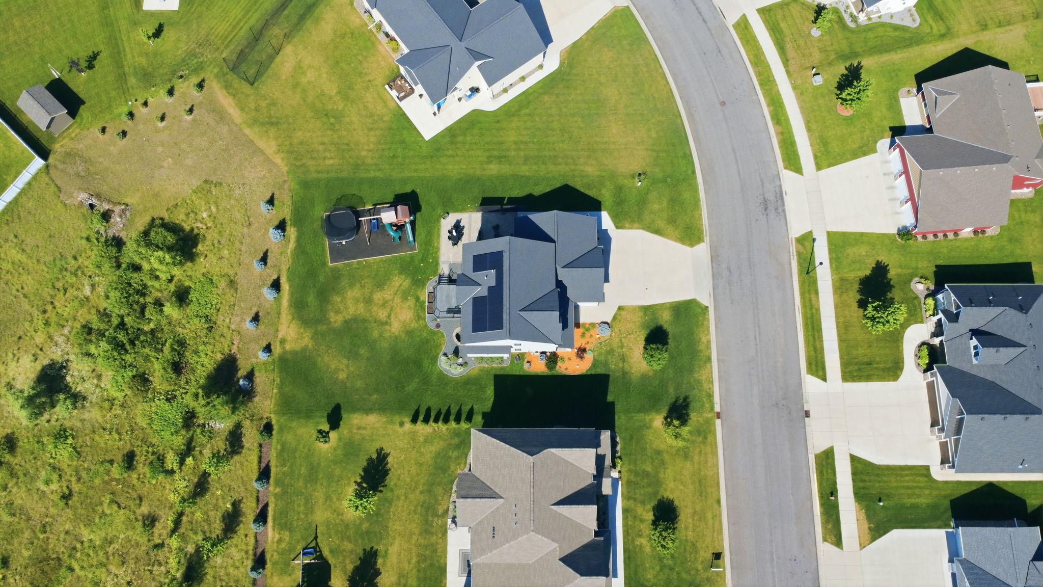 Top view of property