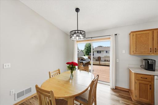 Step out onto your deck from the dining room!