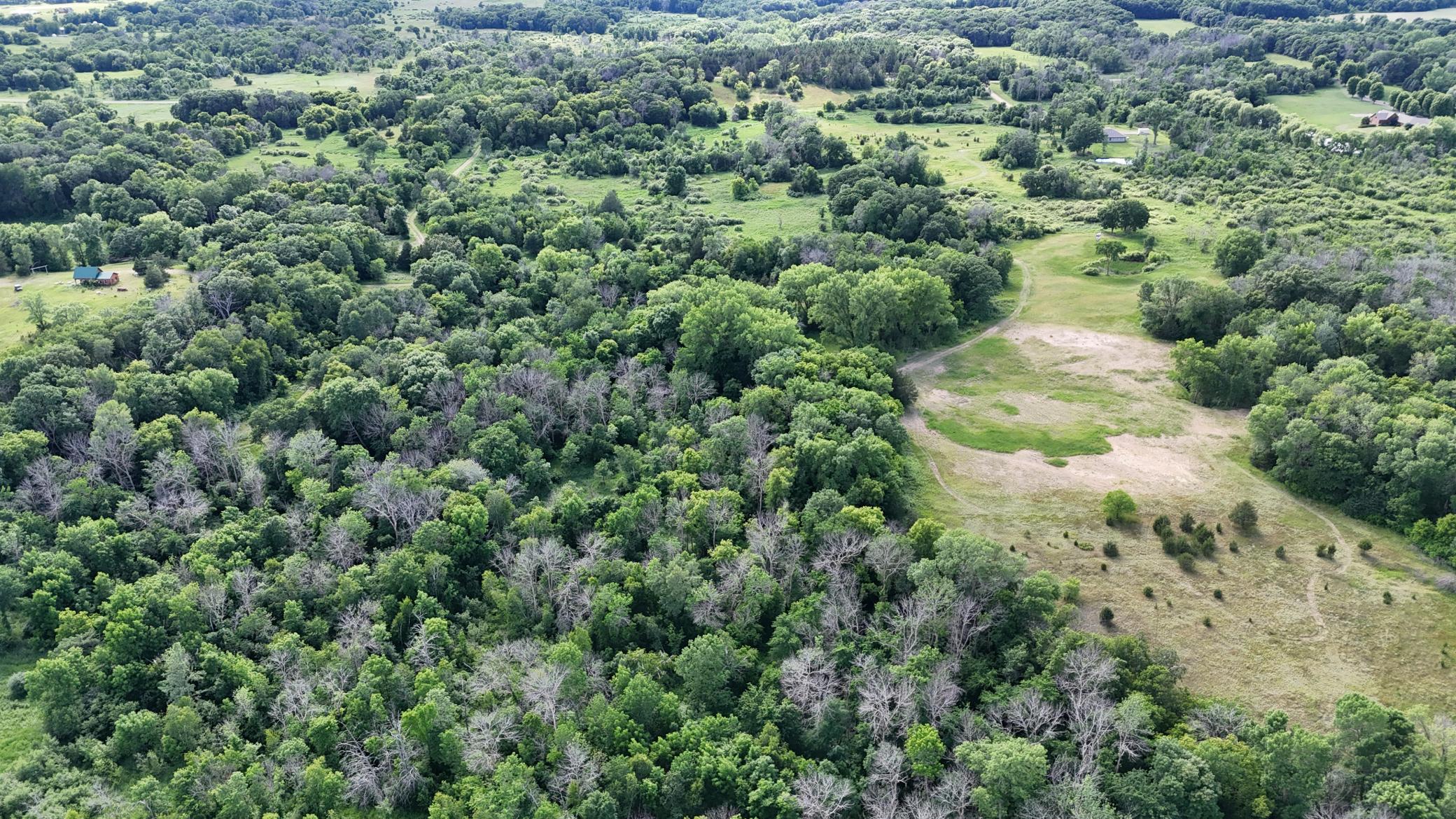 right of center of east property line, facing west