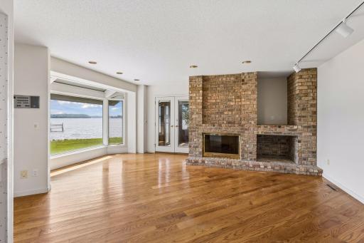 Family room with access to three season room