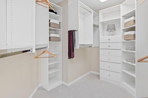 Generous custom storage thoughtfully designed for organization and convenience.
