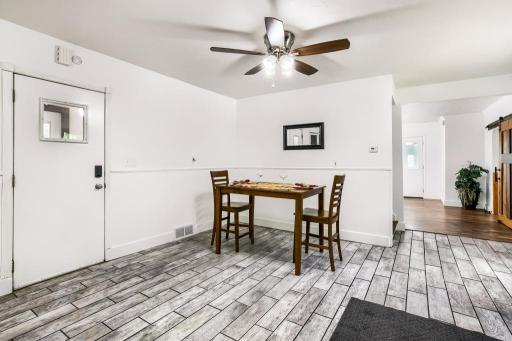 Dining room with view to the living room