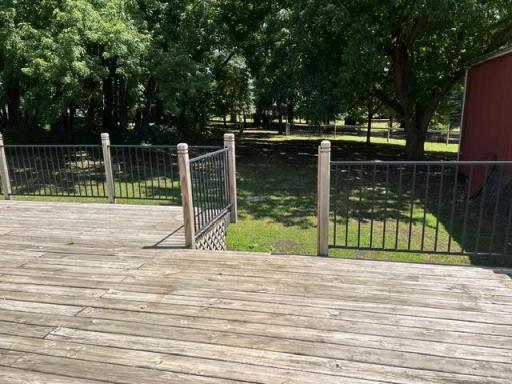 View from the deck toward the back of land from the deck