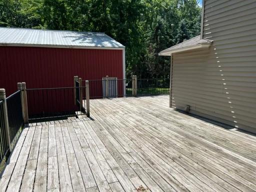 View from the deck toward the shed