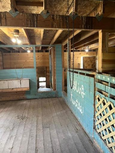 Stalls inside the barn