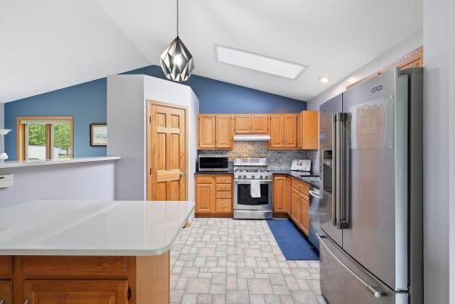 Skylight invites the sunshine into your kitchen.