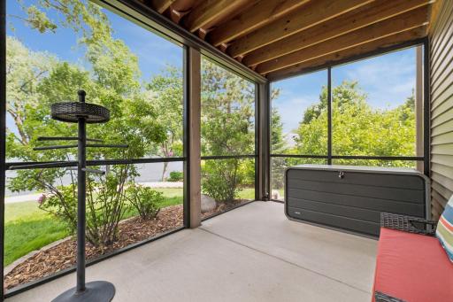 Screened porch (8 x 11) on the walkout lower level.