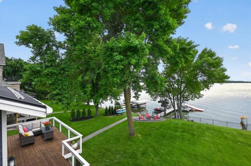 Gradual walk to the lake-Stamped Concrete Walkway