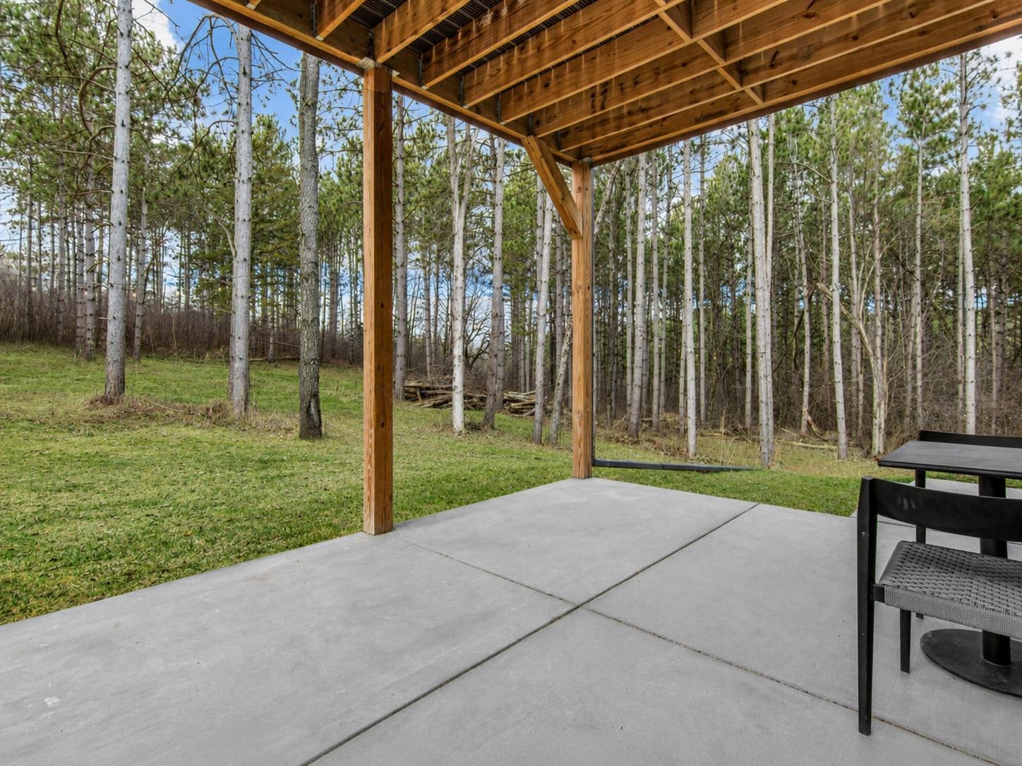 Covered patio space further extends your living area outdoors