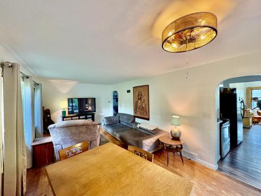 Dining to living room and kitchen