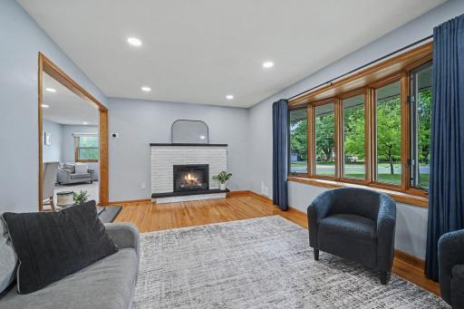Formal Family Room with beautiful fireplace.