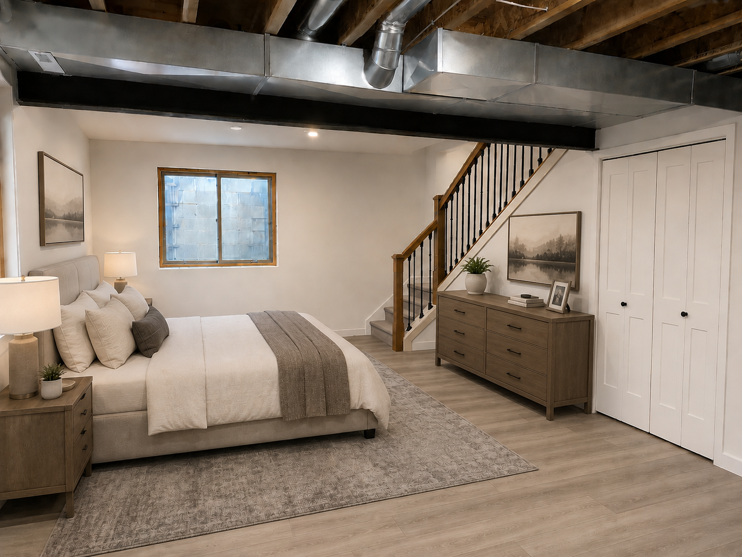 virtual staged finished room