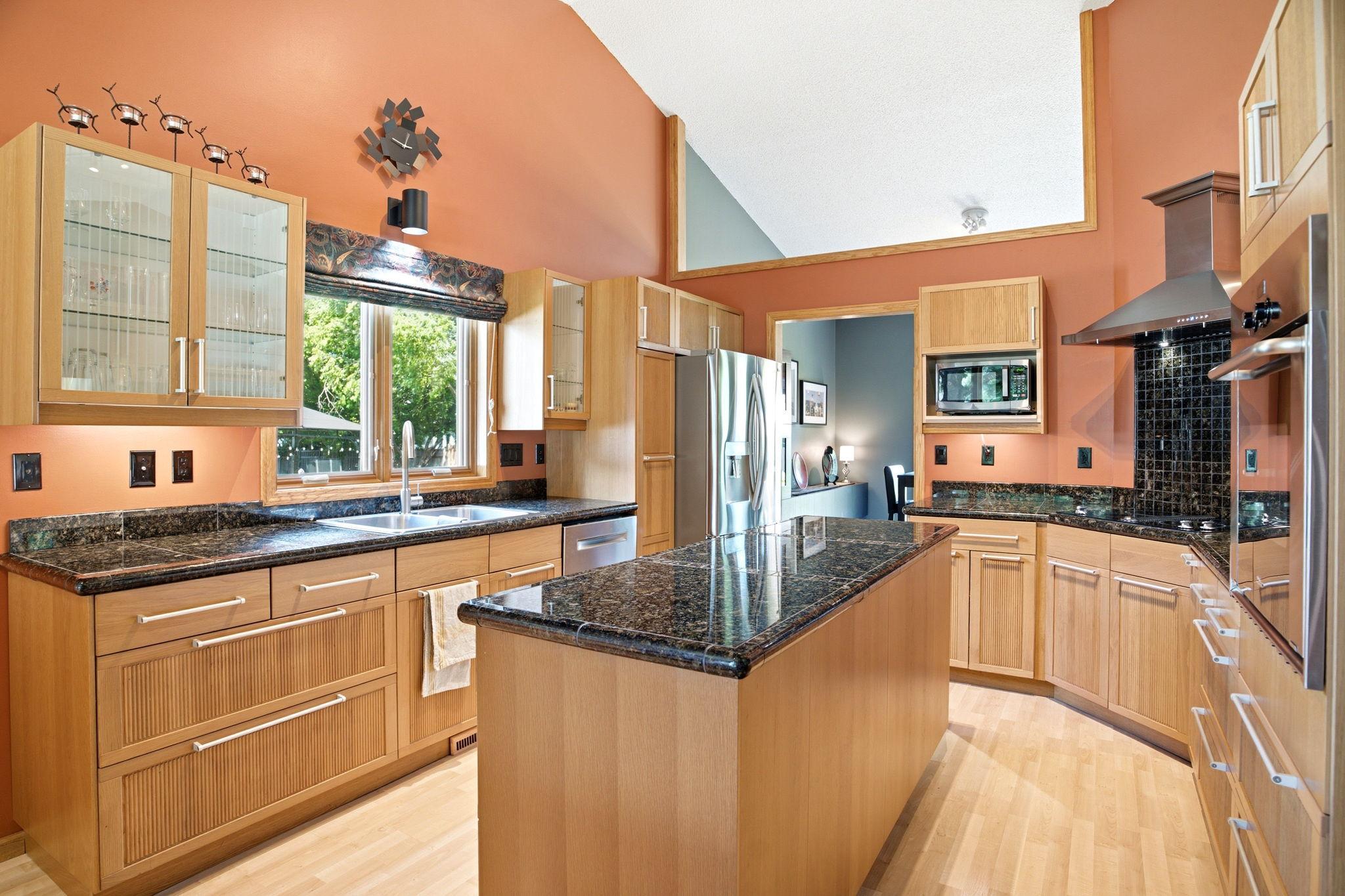 Chefs kitchen with custom cabinetry
