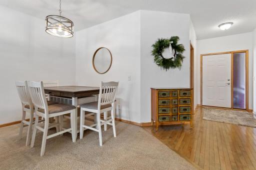Dining area in the open airy living/dining room!