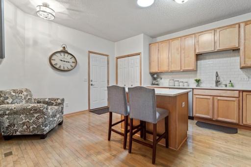 Room for a cozy chair or dining table in the kitchen