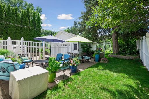 Private, professionally landscaped backyard oasis.