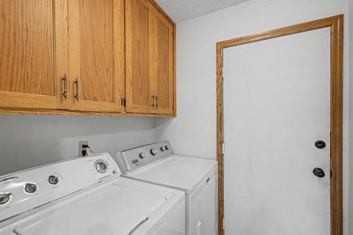 Laundry right off the kitchen and garage.