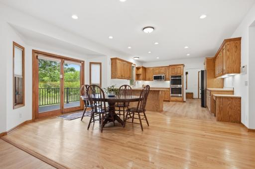 Breakfast bar seating and informal dining seating