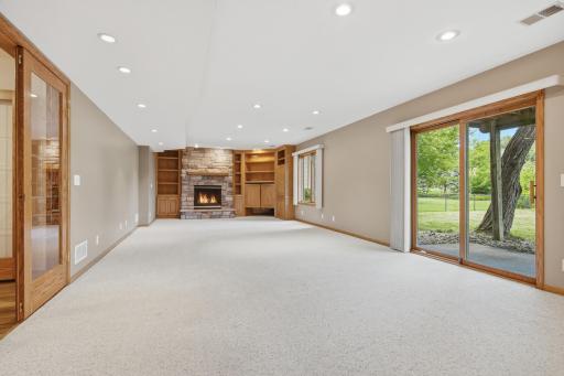 Warm and cozy fireplace on this level too.