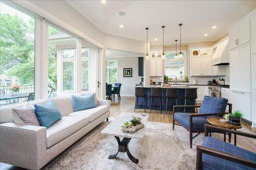 The open concept kitchen allows you to be a part of it all