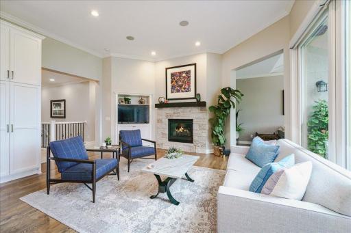 Opposite the informal dining is the sunroom