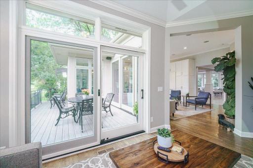 The 2nd set of patio doors to access your maintenance free deck