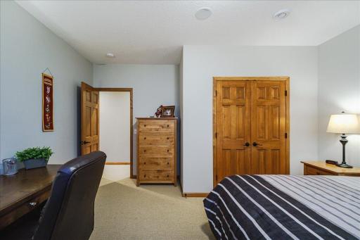 Custom closet and a 3/4 bath just steps away