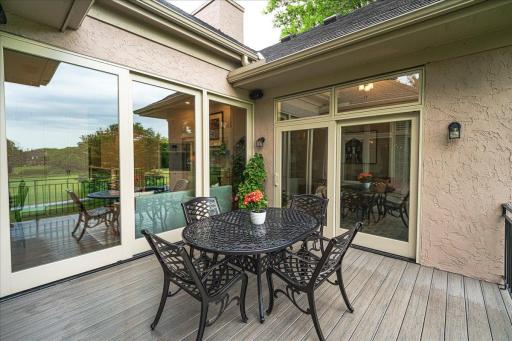 Enjoy dinners or cocktails while overlooking the course