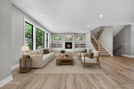 Main Level Living Room - Virtually Staged