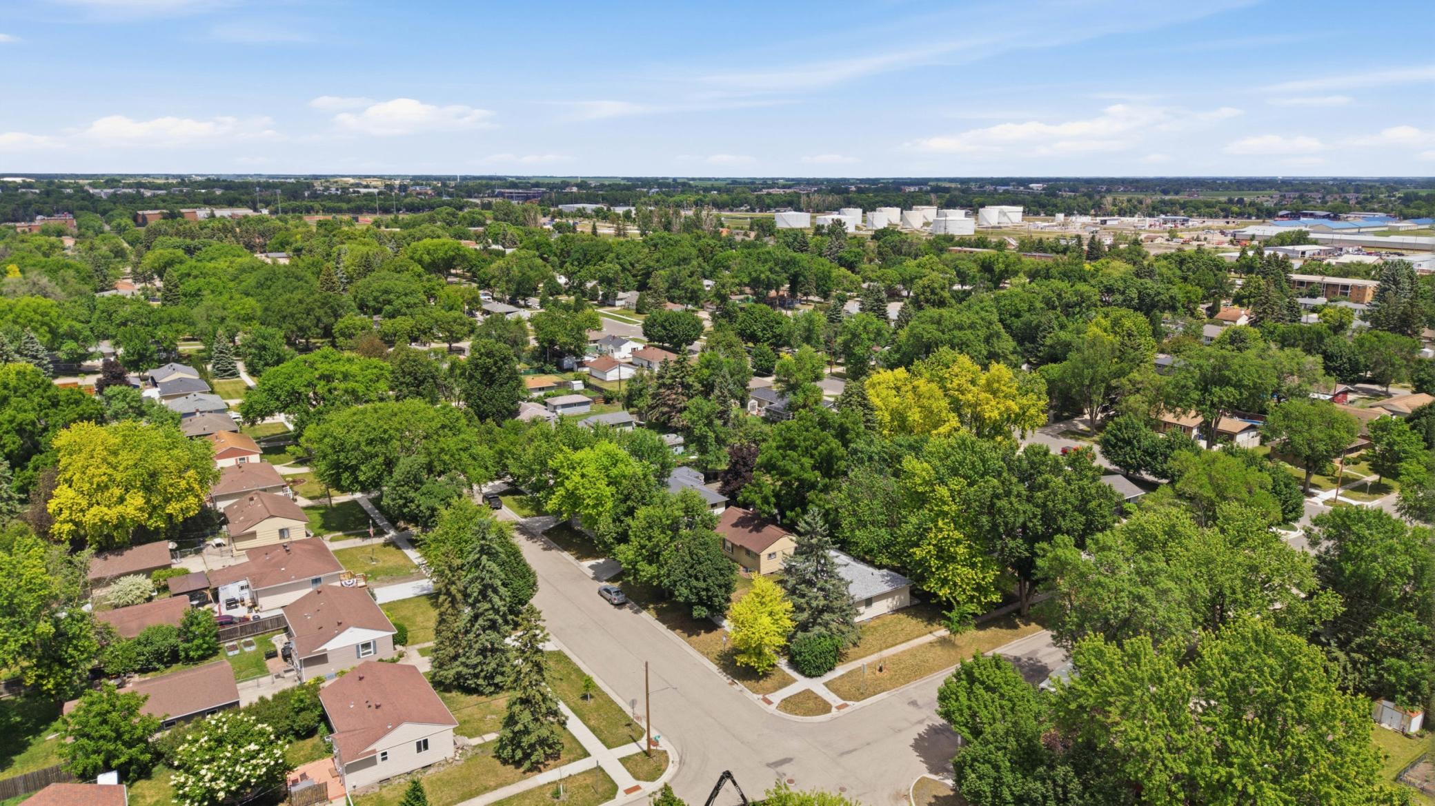 Overhead view to the Northeast