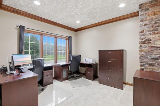 Formal dining room currently used as an office.