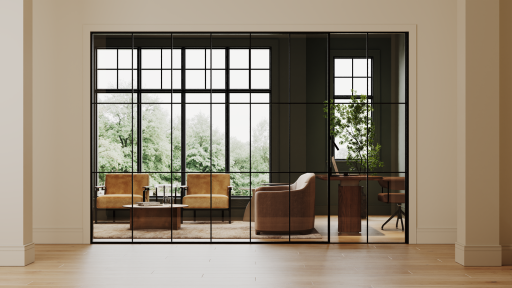 A stunning office/den on the main floor highlighted by beautiful glass doors will be a perfect spot to work or gather.