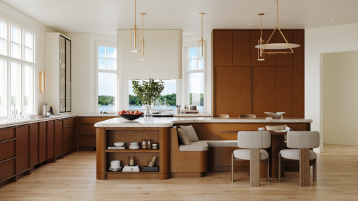 The oversized kitchen paired with a walk-in pantry, an additional storage room, adjacent butler pantry and more. This space will fit all your personal and entertaining needs.