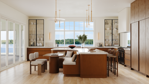 Kitchen Rendering; Relocated in the home for functionality. This space will not disappoint.