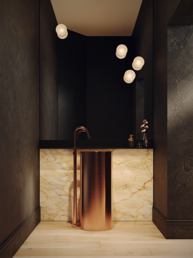Absolutley gorgeous main floor powder bath