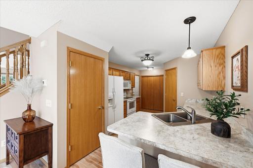 Updated countertops and newer flooring add a fresh touch.