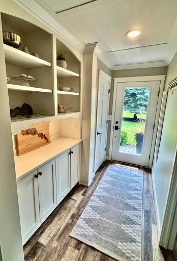 Front Door & Custom Built Ins - Main Level
