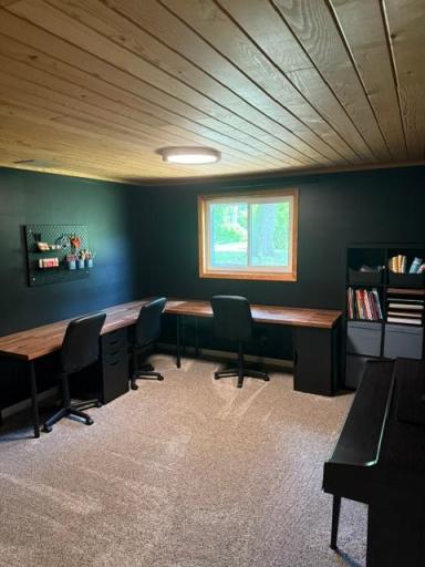 Lower level area currently useful for moreoffice