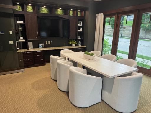 The club house features a private room for meetings and/or meals.