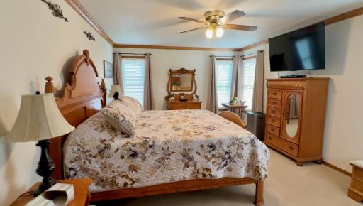 Primary Bedroom - Crown Molding-Huge Room with lots of light