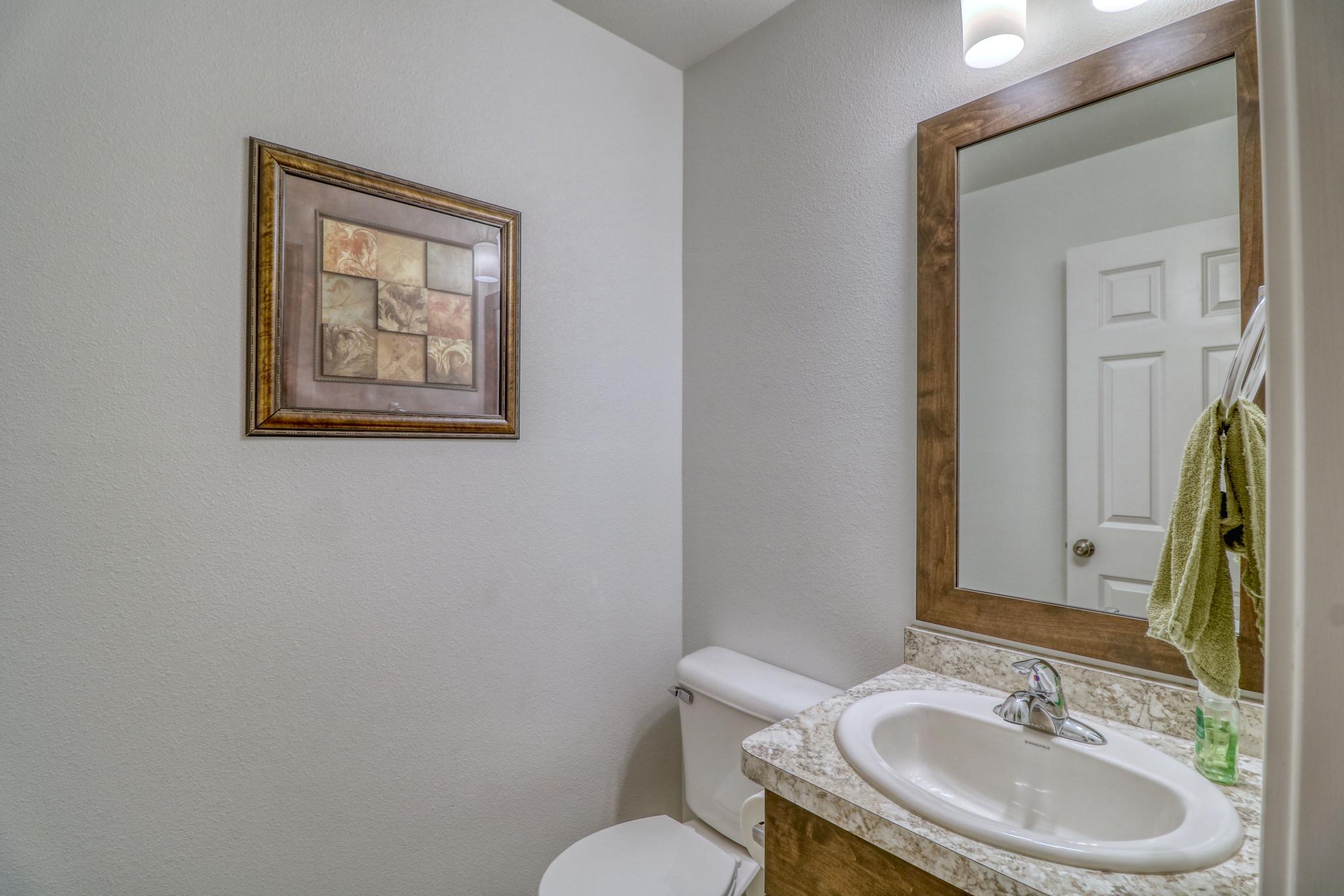 Half bath off mudroom