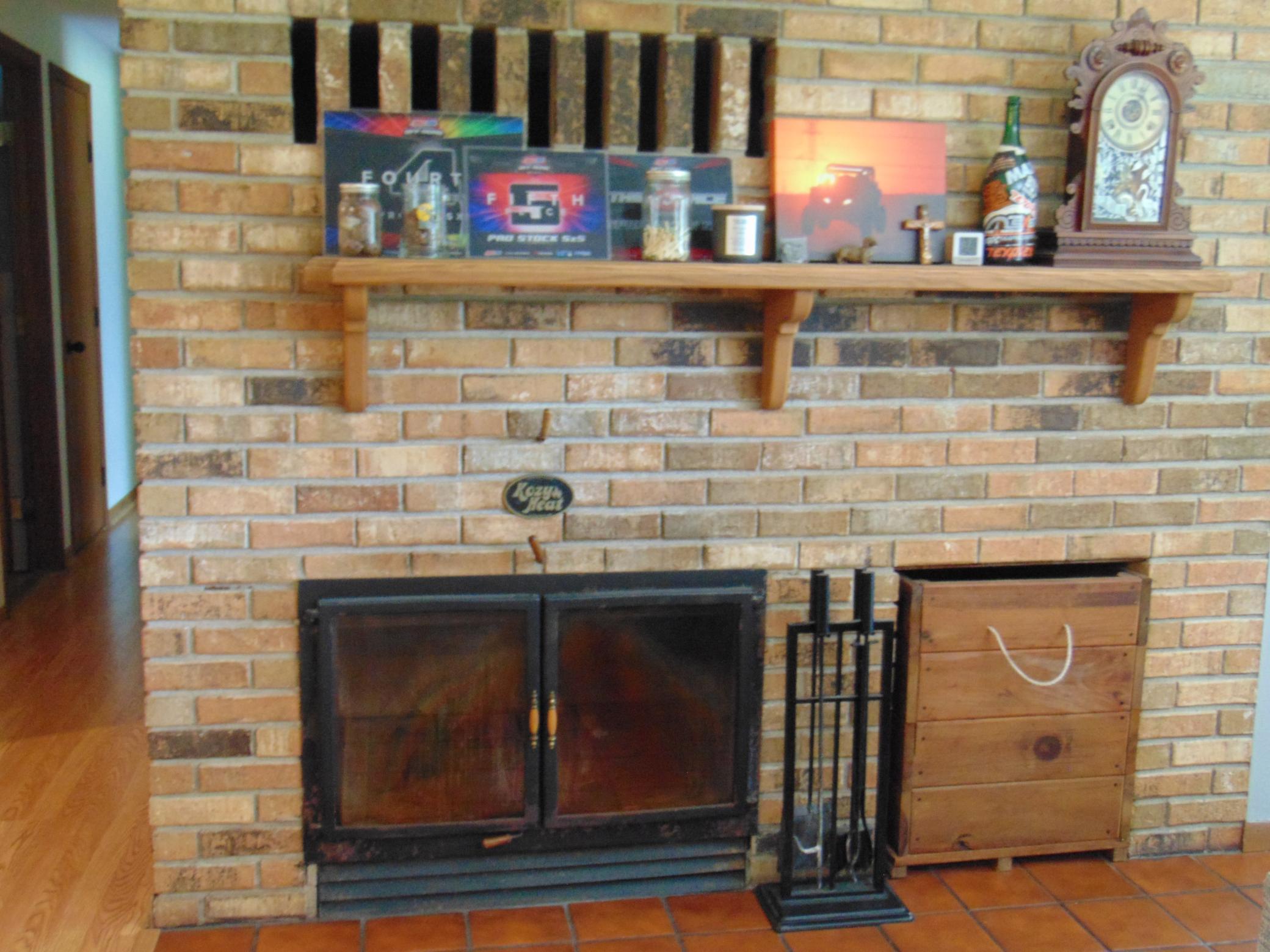 Woodburning fireplace