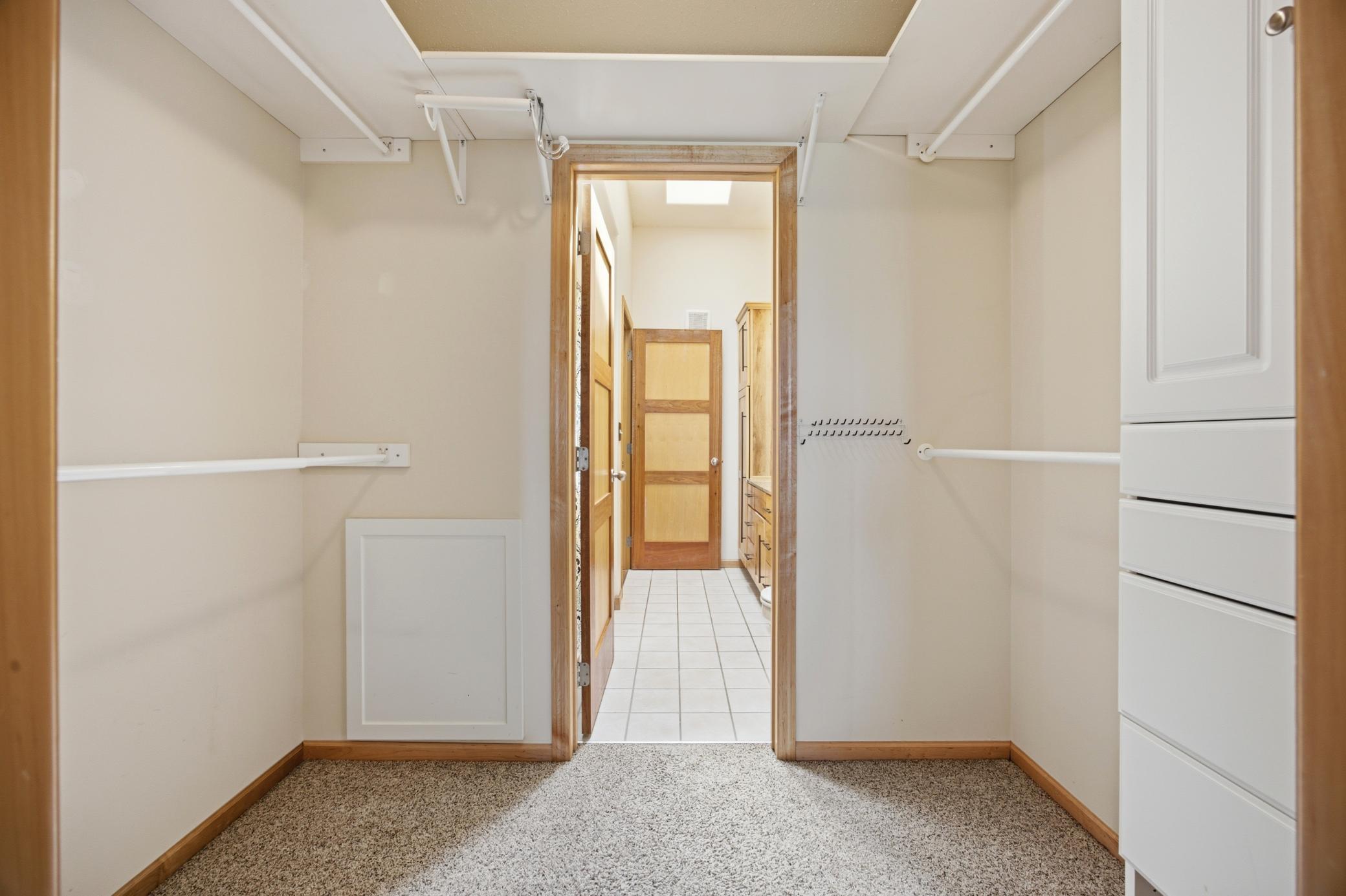 Large walk through closet