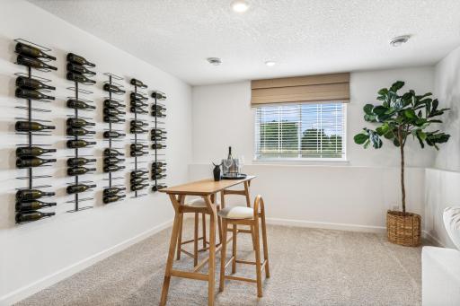 (Photo of a decorated model, actual homes finishes will vary) The recreation room.