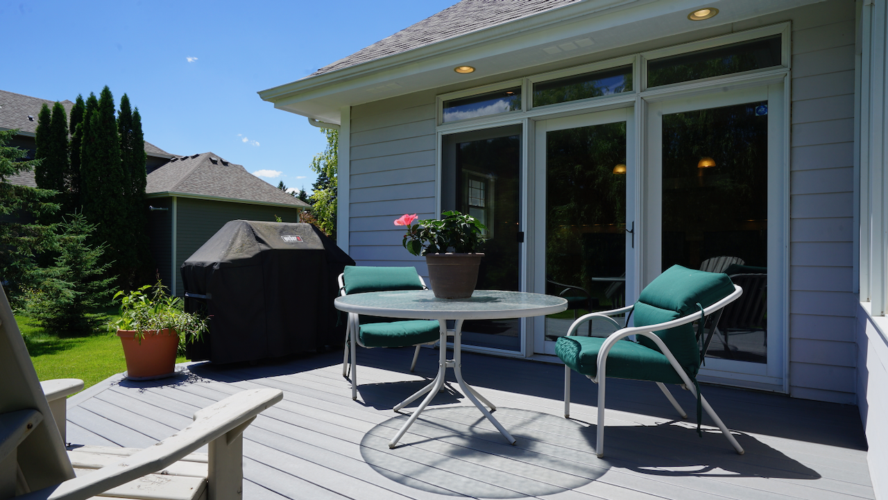 Plenty of space to grill out, entertain, and relax in a premium natural setting just around the corner from Freeman Park.