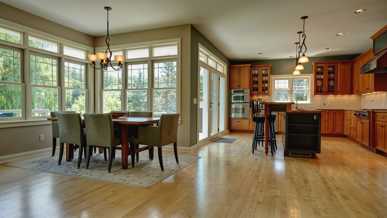 The open layout transitions smoothly into the 12x10 dining area, keeping everyone connected whether you are hosting a dinner or relaxing.