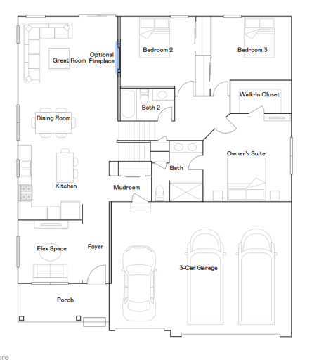 Main and upper level floor plan.
