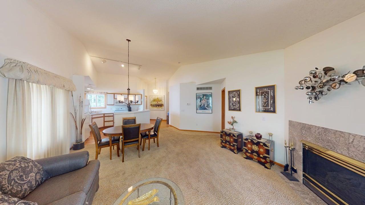 Open concept living/dining/kitchen