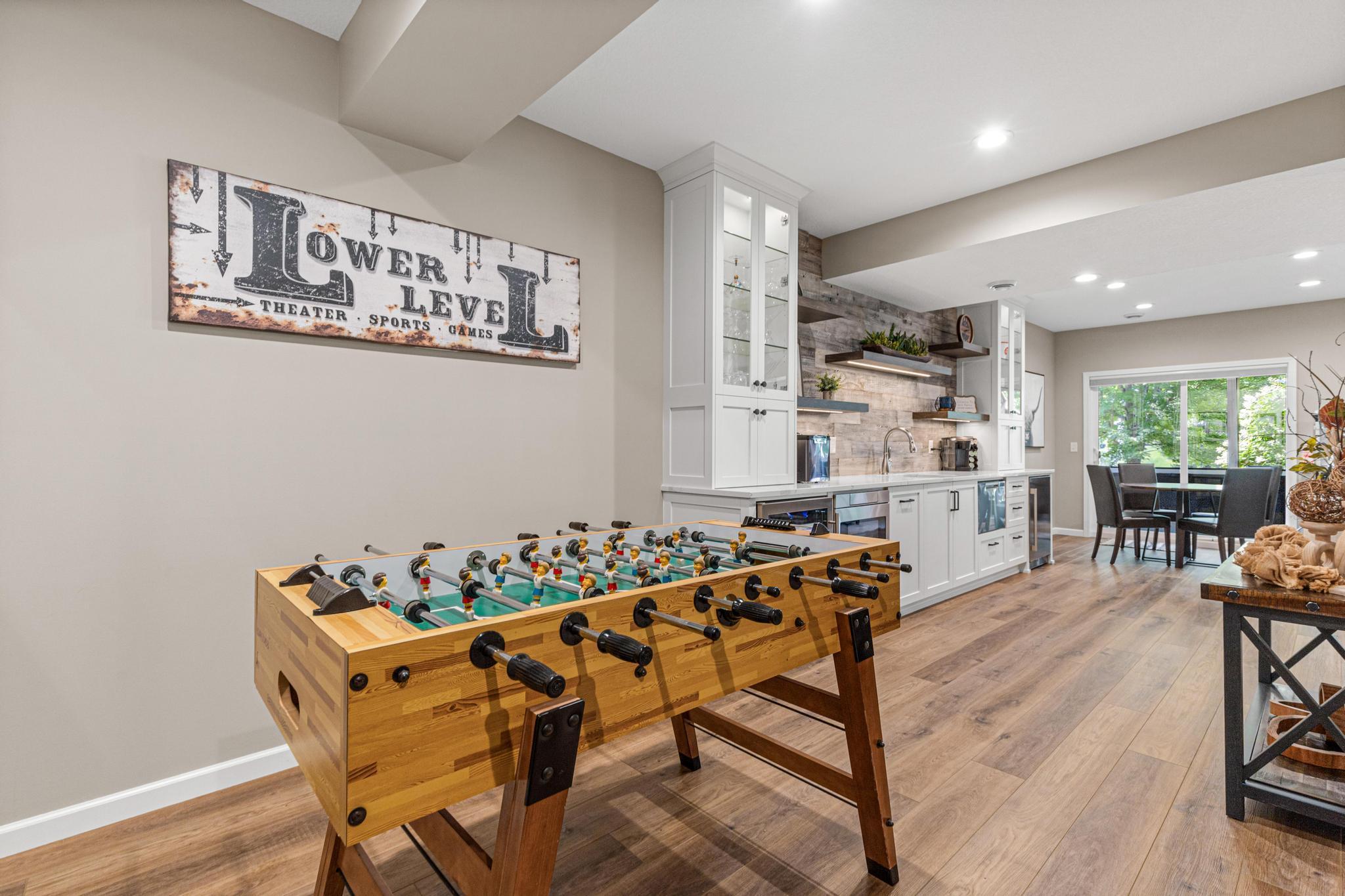 Lower level offers additional living and entertaining space.